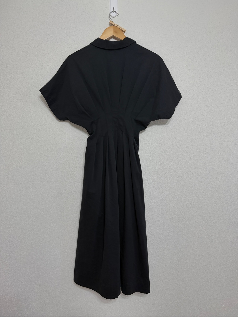 Anthropologie Tobie Black Button Front Midi Dress with Short Sleeves size small - Picture 10 of 15